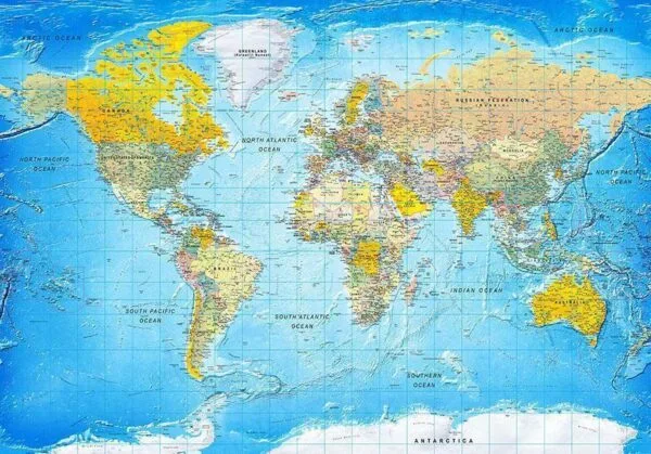 Fotobehang - World Classic Map