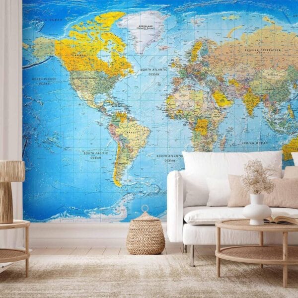Fotobehang - World Classic Map