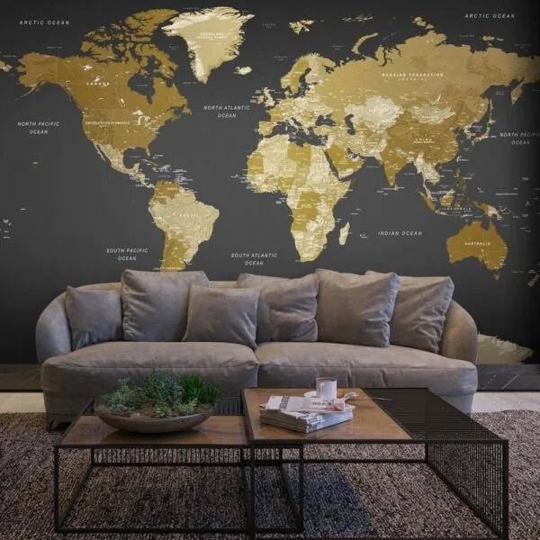 Fotobehang - World Map: Modern Geography