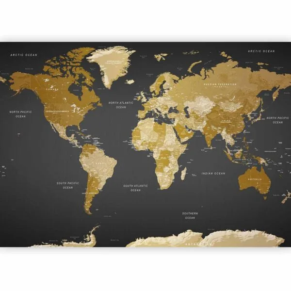 Fotobehang - World Map: Modern Geography
