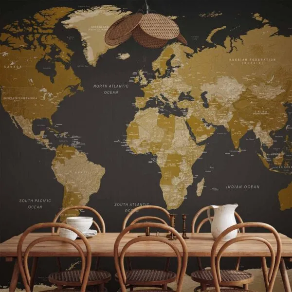 Fotobehang - World Map: Modern Geography