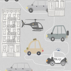 Fotobehang INK7639 Sofie & Junar Traffic, Grey