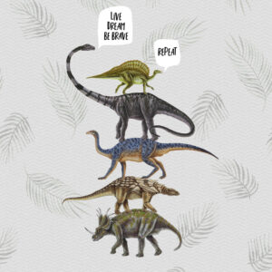 Fotobehang INK7641 Sofie & Junar Live, Dream, Be Brave, Gray