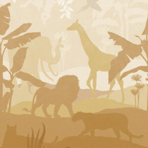 Fotobehang INK7650 Sofie & Junar Quiet Jungle, Mustard