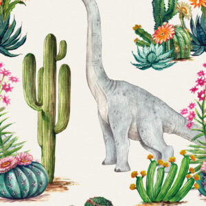 Fotobehang INK7659 Sofie & Junar Jungle Dino Tour