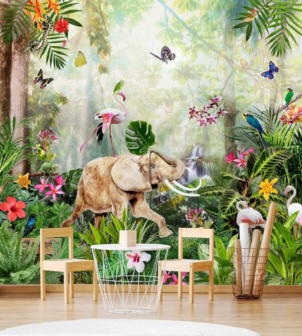 Fotobehang INK7665 Sofie & Junar Jungle Dance