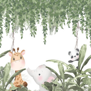 Fotobehang Jungle Friends Cute Walls CW6016-1