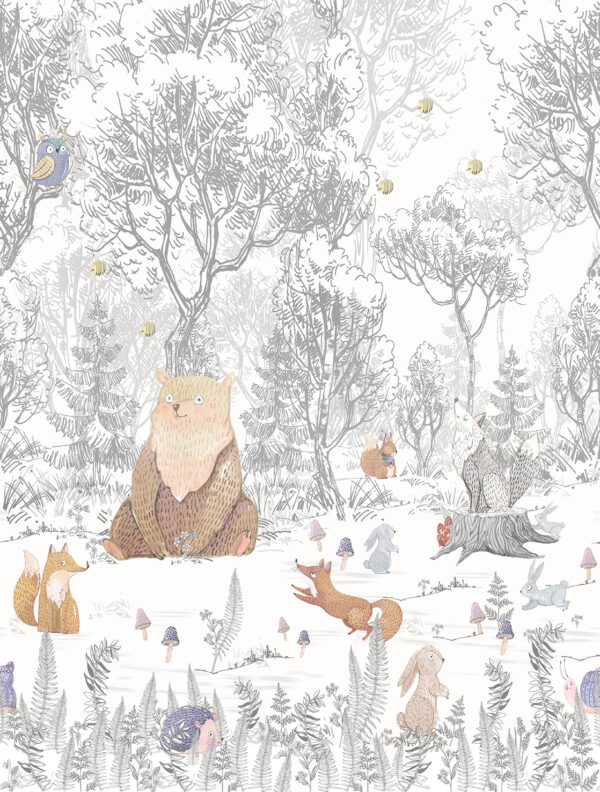 Fotobehang Forest Animals Cute Walls CW6043-1