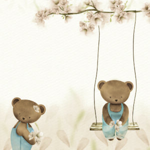 Fotobehang Swinging Teddy Cute Walls CW6127-2