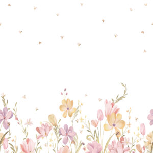 Fotobehang Bee Flowers Cute Walls CW6129-1