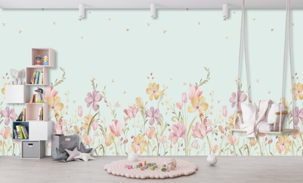 Fotobehang Bee Flowers Cute Walls CW6129-2
