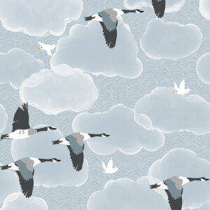 Fotobehang Wolken Lichtblauw Olive&Noah INK7820
