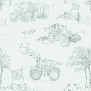 Fotobehang Farmlife Toile Green Olive&Noah INK7837
