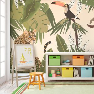 Fotobehang – Leaves and Shapes 400x280