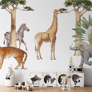 Fotobehang – Jungle Animals 400x280