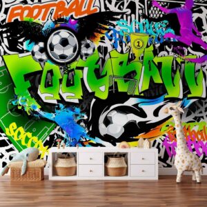 Fotobehang – Football Graffiti 400x280