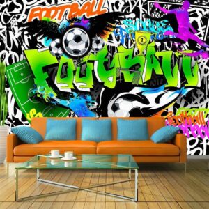 Fotobehang – Football Graffiti 400x280