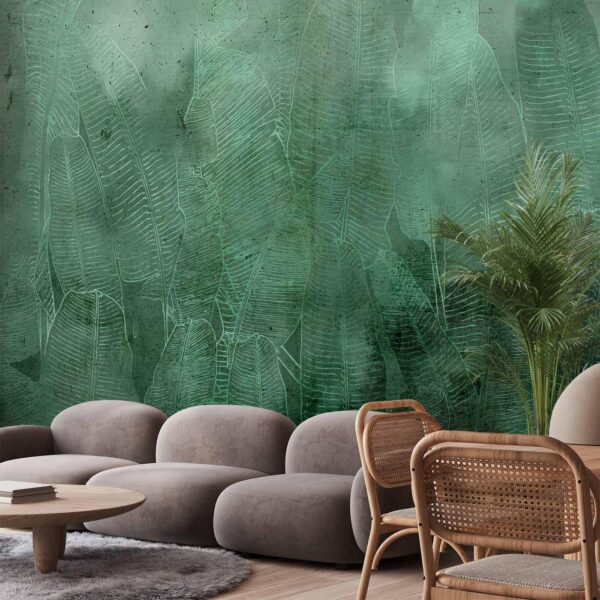 Fotobehang – Green Banana Leaves 400x280