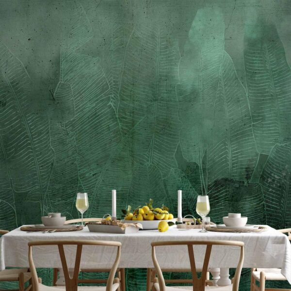 Fotobehang – Green Banana Leaves 400x280