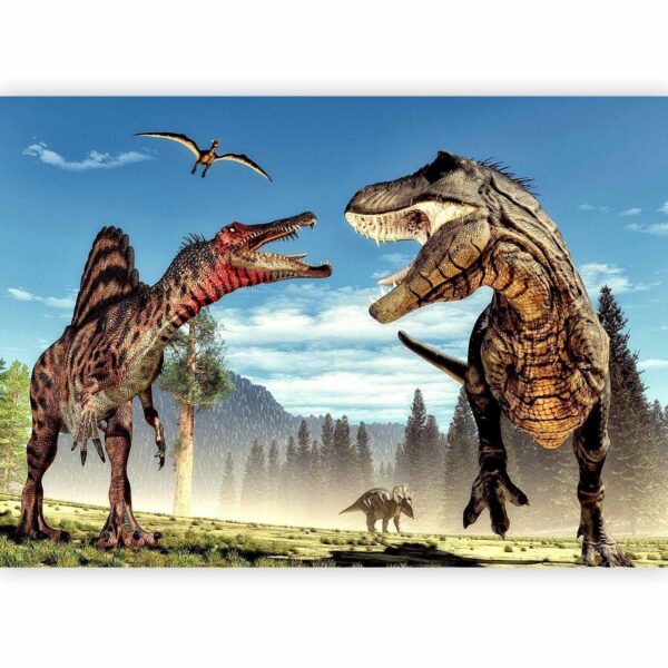 Fotobehang – Fighting Dinosaurs 400x280