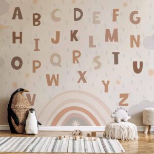 Fotobehang – Letters in Soft Colours 400x280