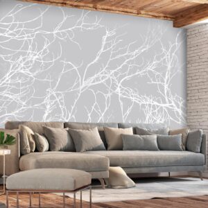 Fotobehang – White Trees 400x280