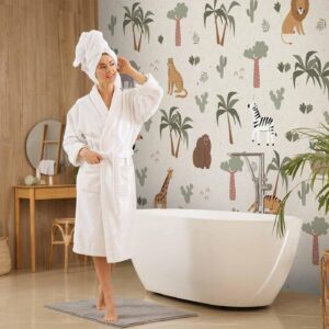 Fotobehang - African Composition - Animals for the Children's Room on a Paper Background