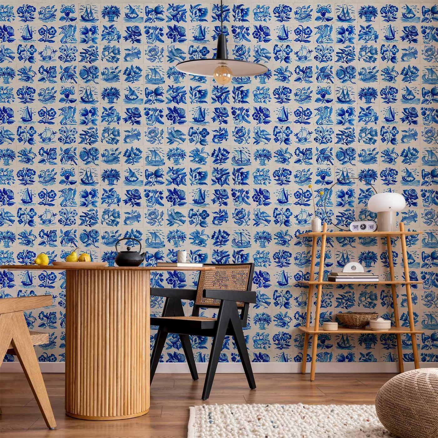 Fotobehang - Azulejos tiles – traditional Portuguese ceramic tiles