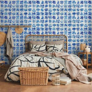 Fotobehang - Azulejos tiles – traditional Portuguese ceramic tiles