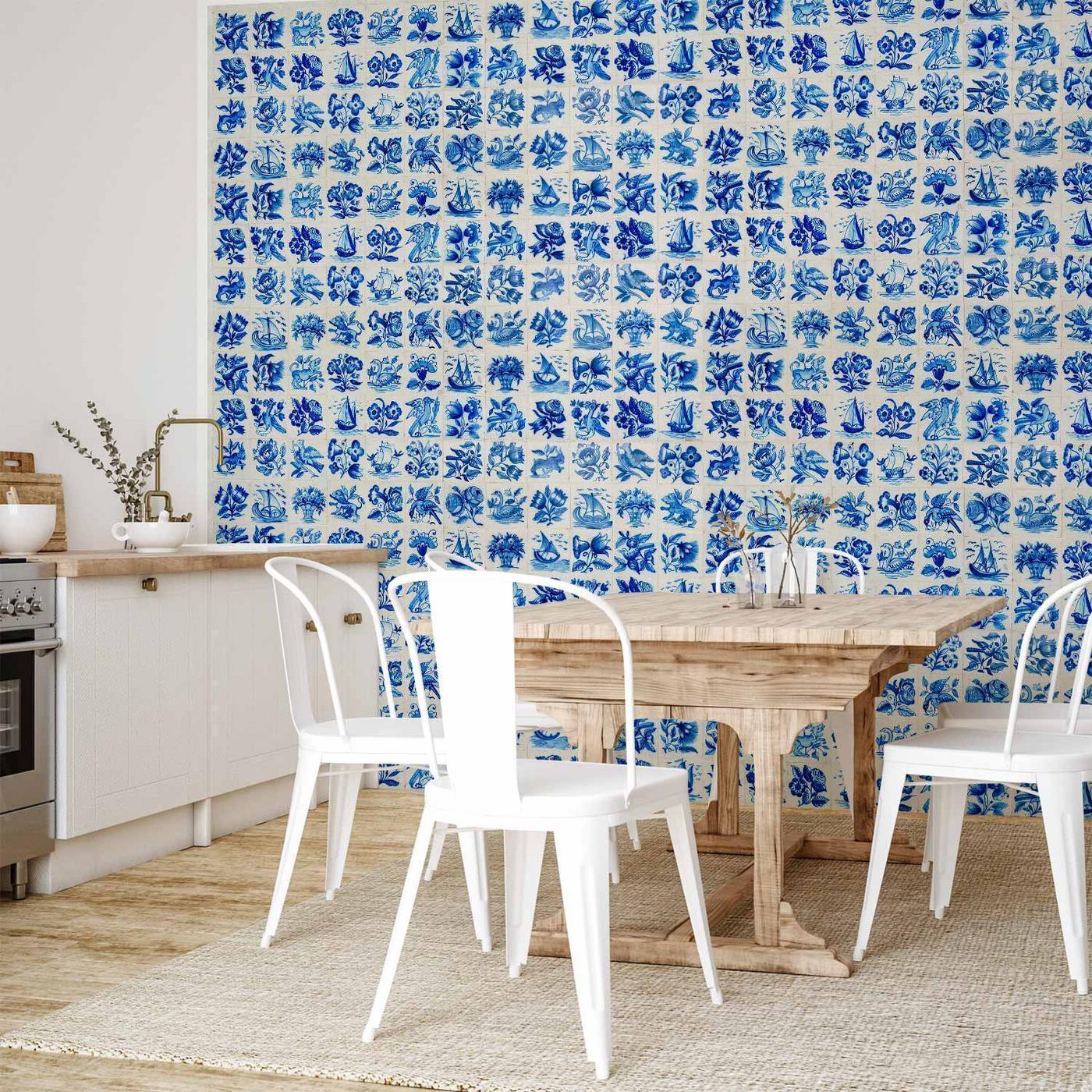 Fotobehang - Azulejos tiles – traditional Portuguese ceramic tiles