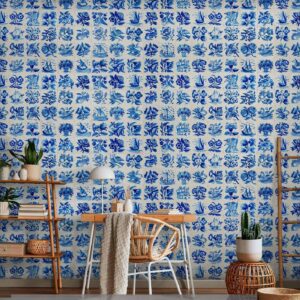 Fotobehang - Azulejos tiles – traditional Portuguese ceramic tiles