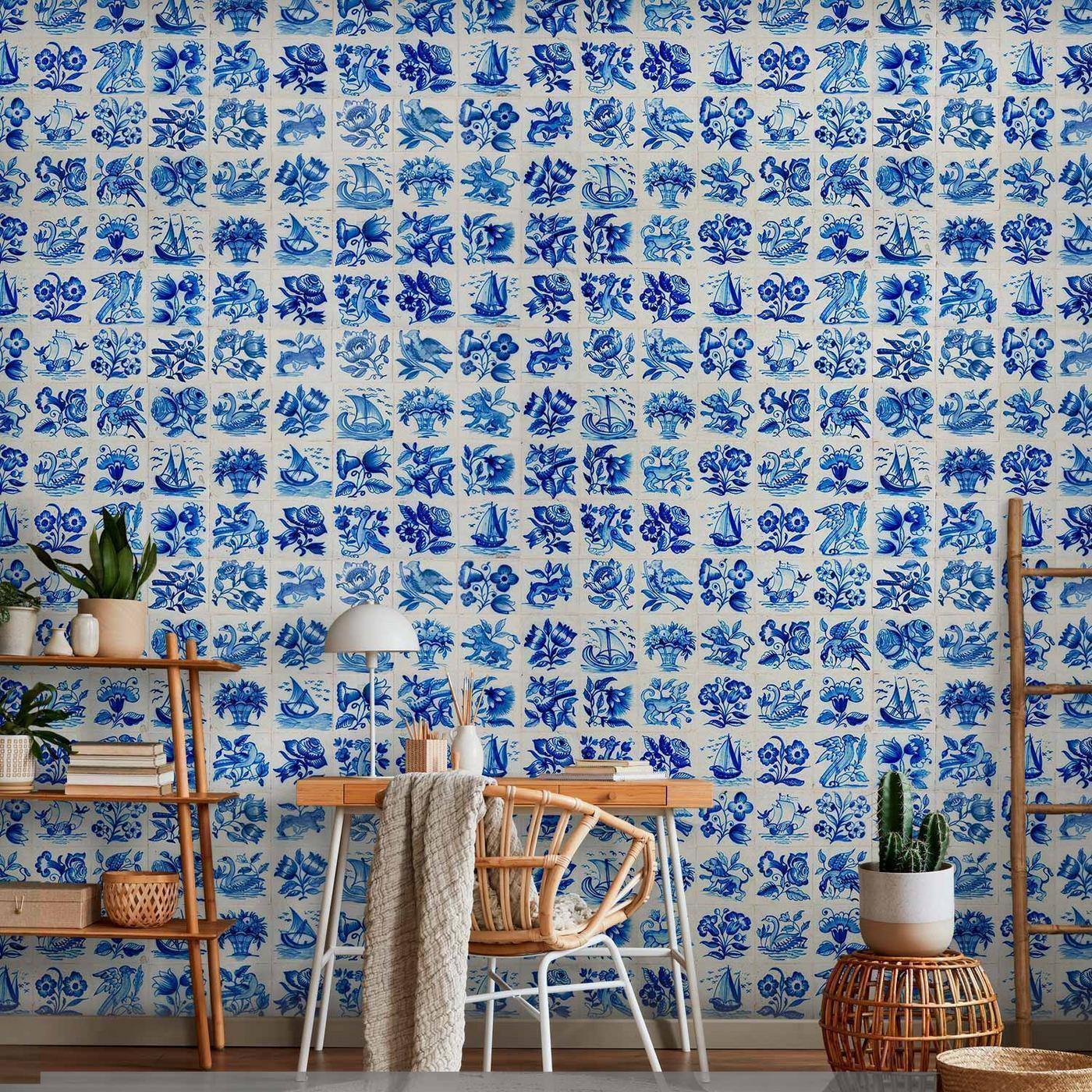 Fotobehang - Azulejos tiles – traditional Portuguese ceramic tiles