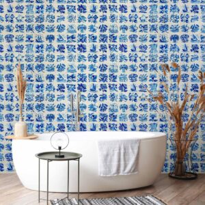 Fotobehang - Azulejos tiles – traditional Portuguese ceramic tiles