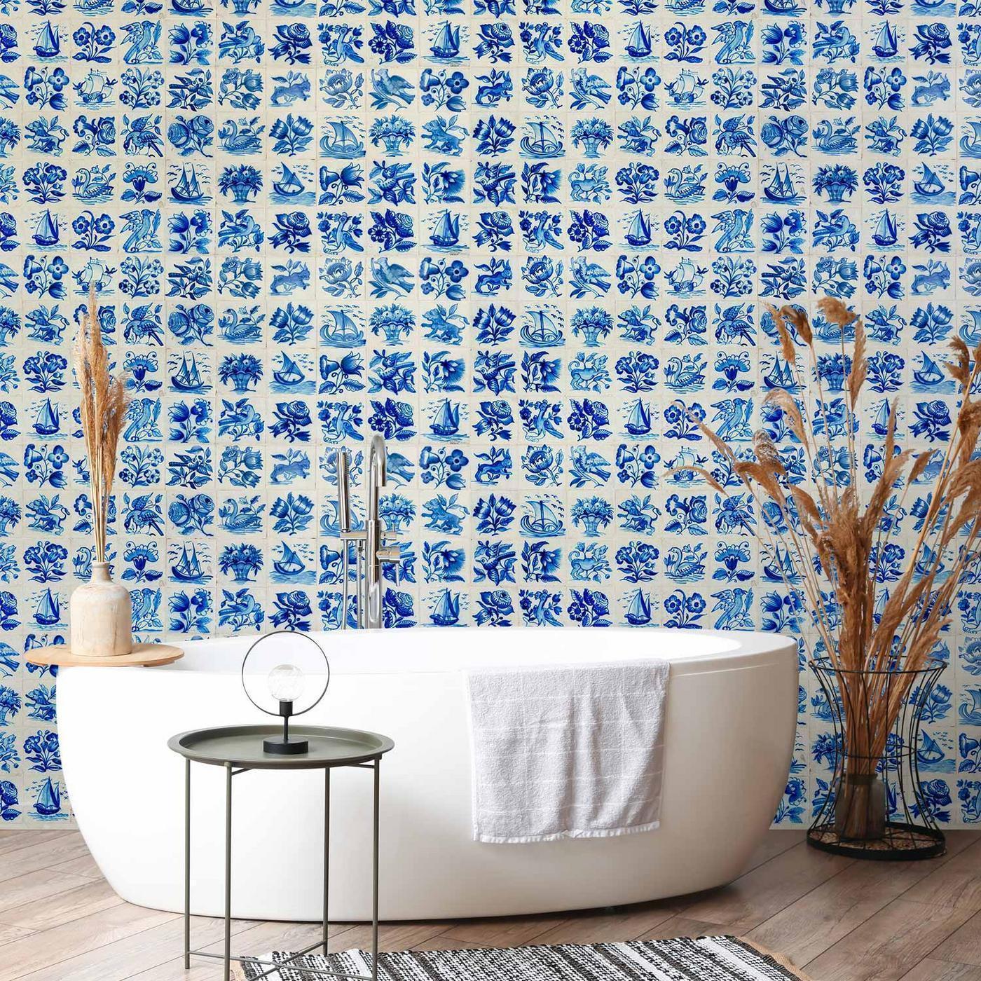 Fotobehang - Azulejos tiles – traditional Portuguese ceramic tiles
