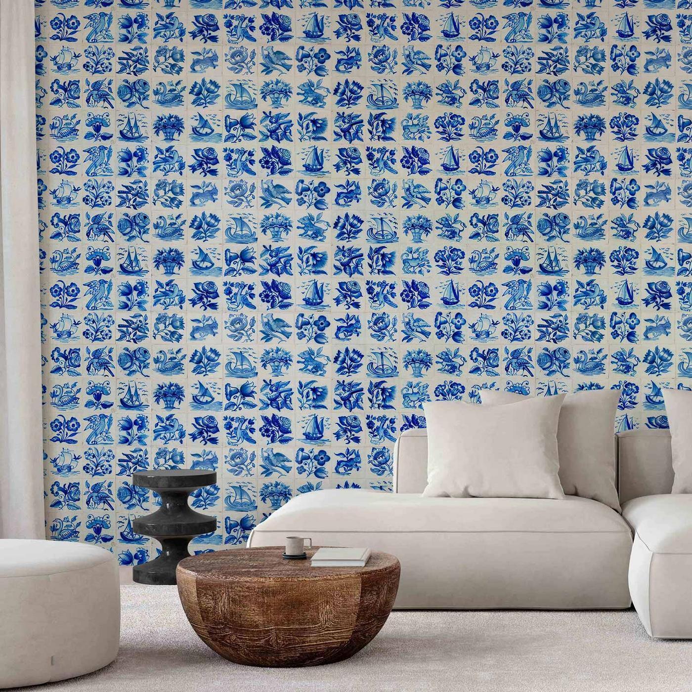 Fotobehang - Azulejos tiles – traditional Portuguese ceramic tiles