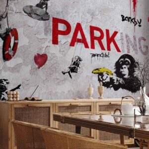 Fotobehang - [Banksy] Graffiti Diveristy