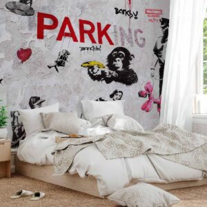 Fotobehang - [Banksy] Graffiti Diveristy