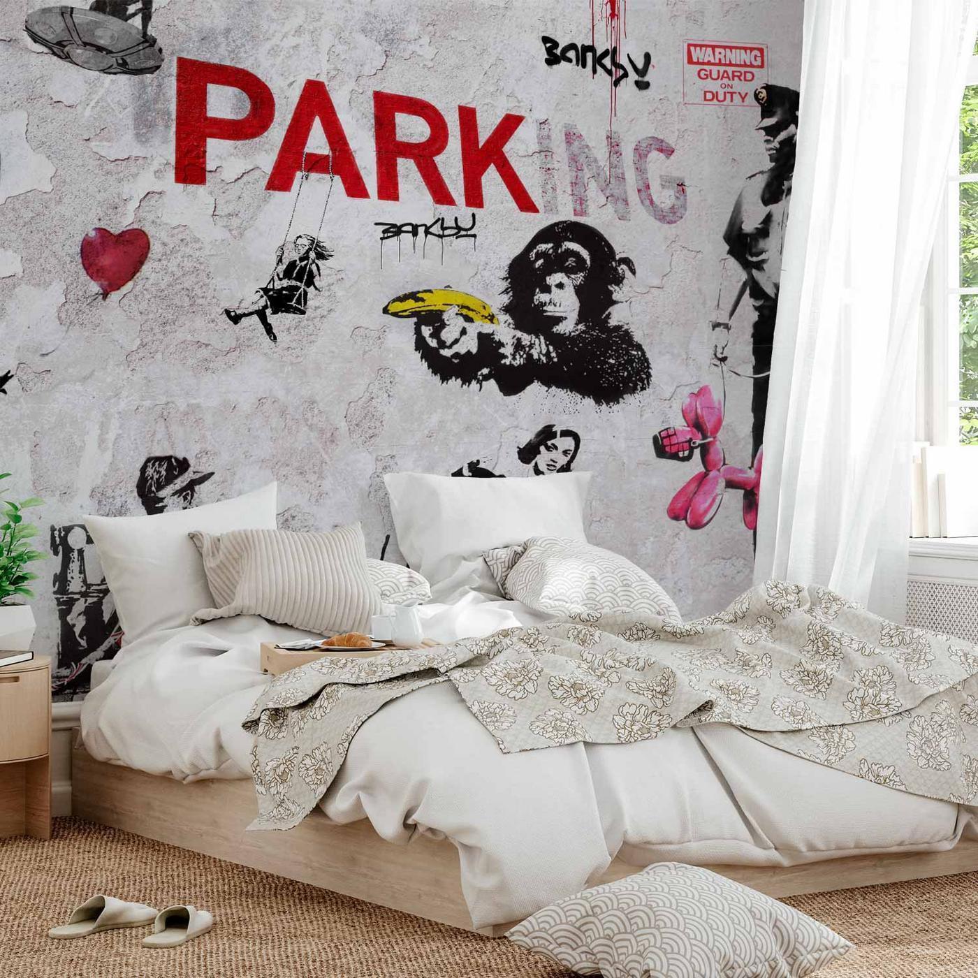 Fotobehang - [Banksy] Graffiti Diveristy