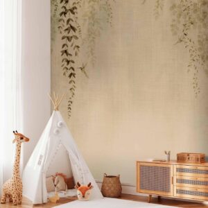 Fotobehang - Beige Hummingbirds