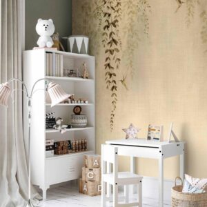 Fotobehang - Beige Hummingbirds