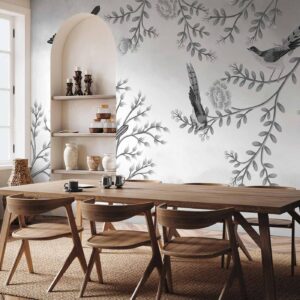 Fotobehang - Birds in the Garden - Third Variant