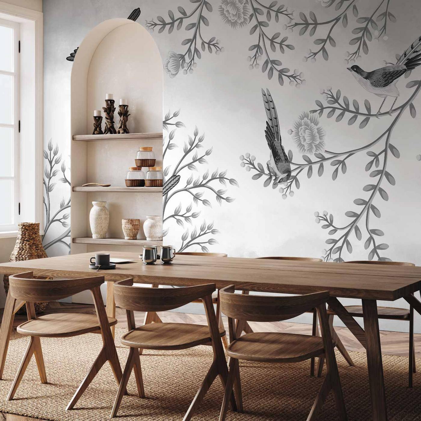 Fotobehang - Birds in the Garden - Third Variant