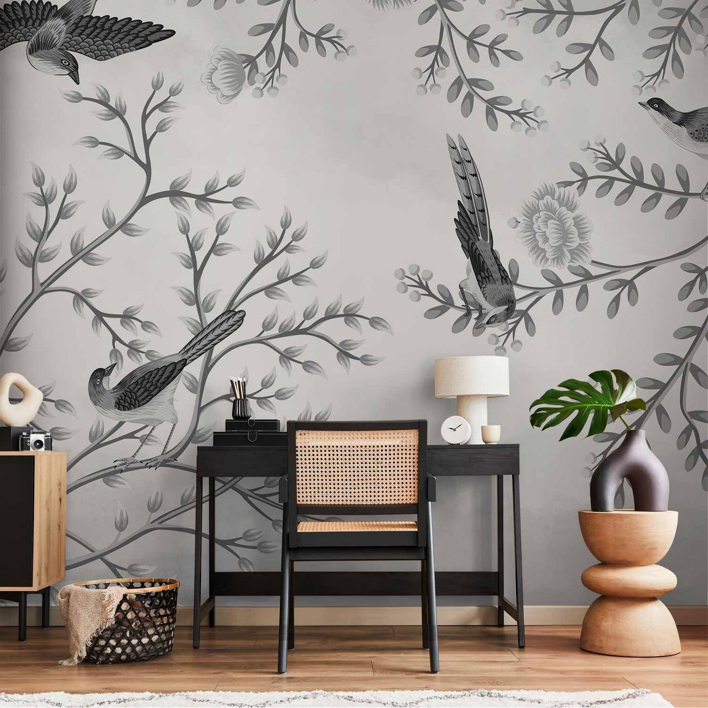 Fotobehang - Birds in the Garden - Third Variant