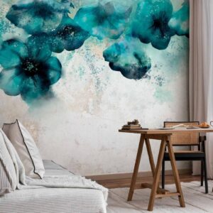 Fotobehang - Blue Poppies