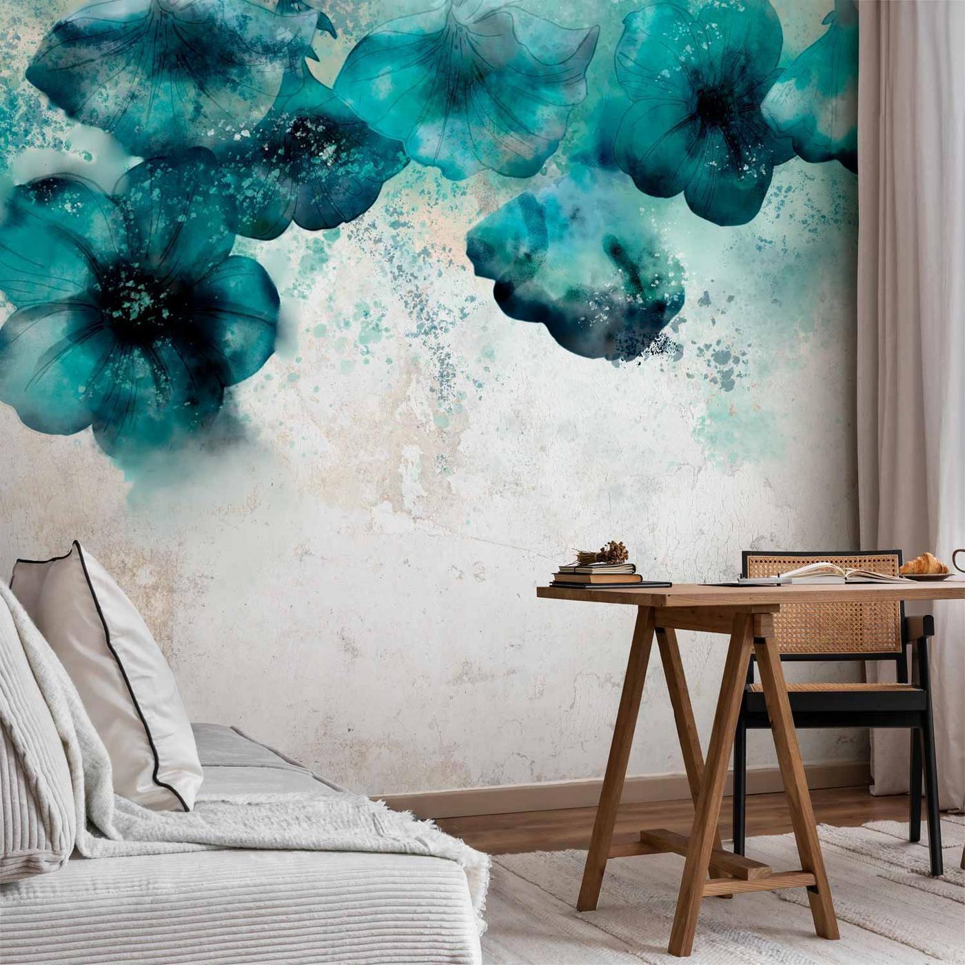 Fotobehang - Blue Poppies