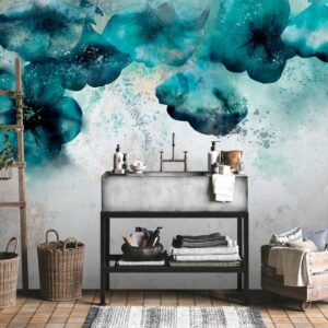 Fotobehang - Blue Poppies