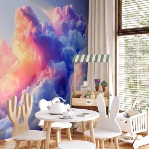 Fotobehang - Clouds Like Painted: Artistic Brushes of Dawn Painting the Sky