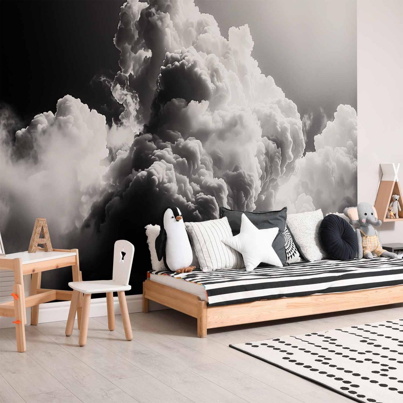 Fotobehang - Clouds Like from Dreams: Let the Sun Illuminate Your Day – A Visual Feast