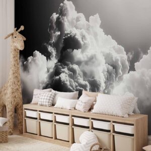 Fotobehang - Clouds Like from Dreams: Let the Sun Illuminate Your Day – A Visual Feast
