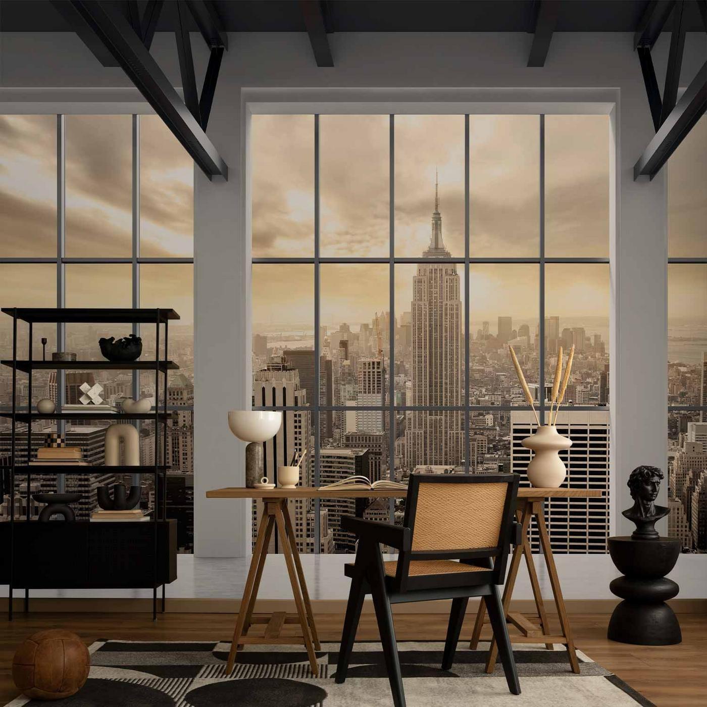 Fotobehang - Clouds over New York City